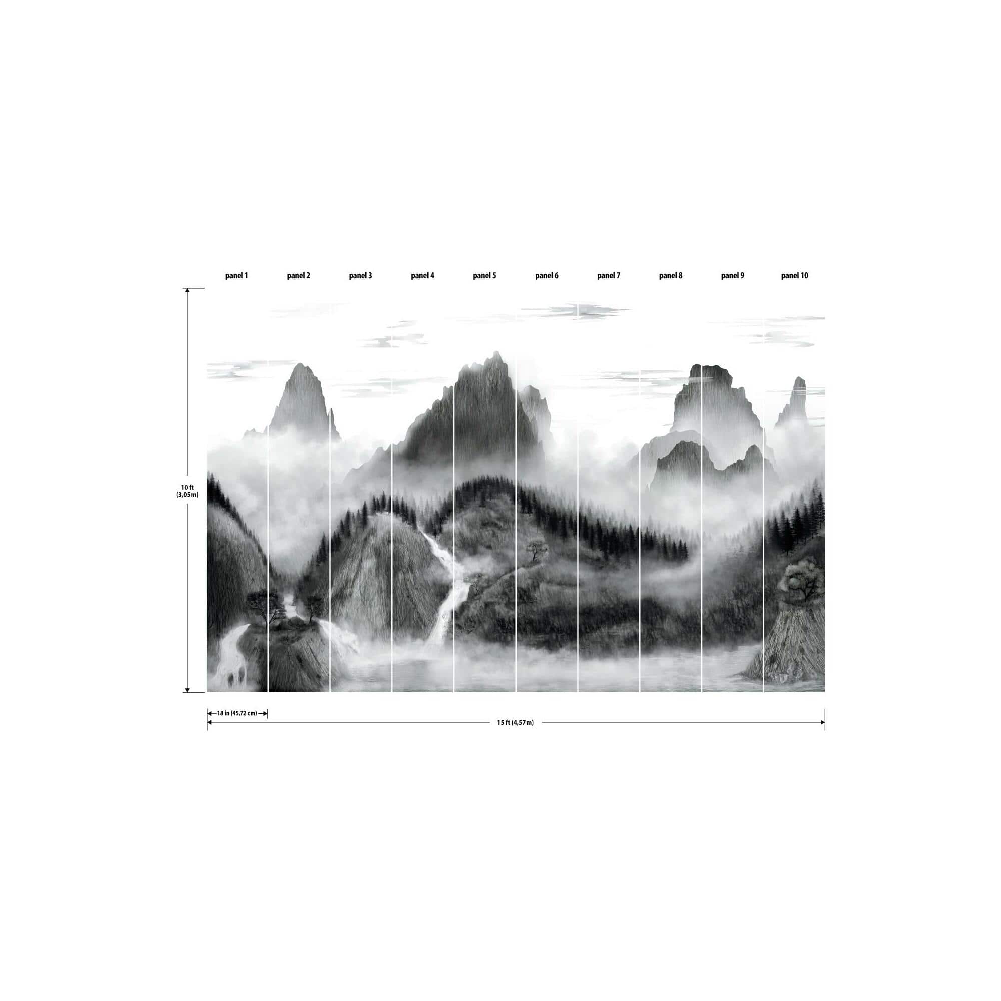 RoomMates Majestic Mountains Peel & Stick Mural